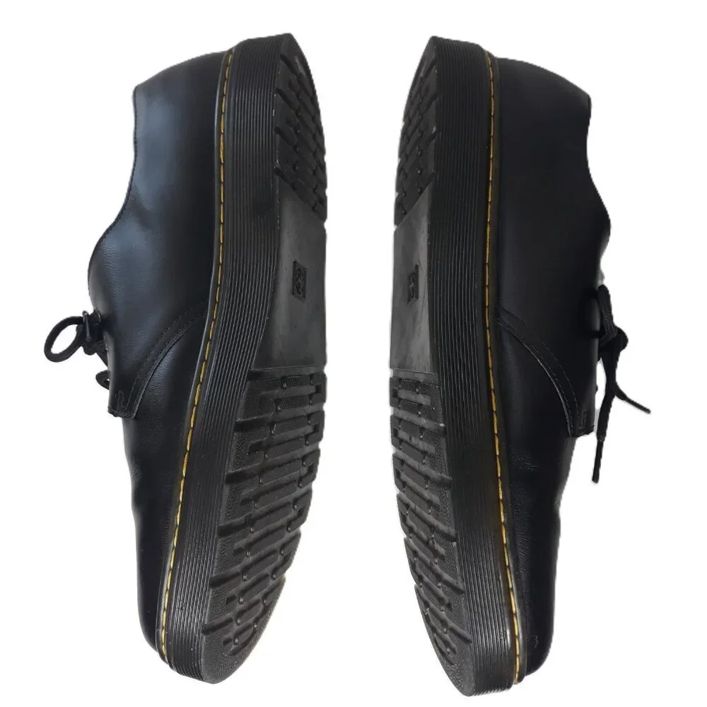 Dr. Martens Men's Zavala Lo Black Leather Lace-Up Oxfords 13M